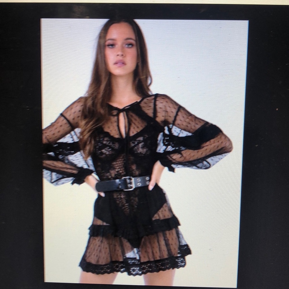 Black dress with bodysuit